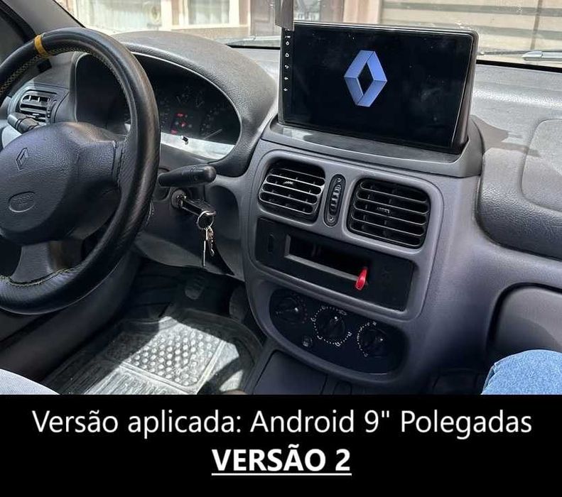Rádio 2DIN 9" • Renault Clio 2 II • (1998 a 2007) • Android [4+64GB]