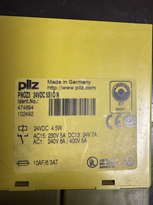 Rele de emergencia PILZ PNOZ3-24VAC-5S10N