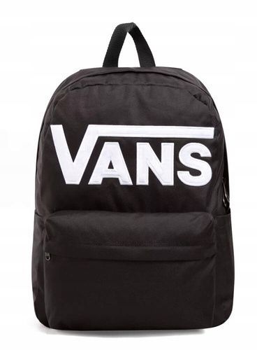 plecak szkolny młodzieżowy sportowt old skool vans czarny z białym napisem
