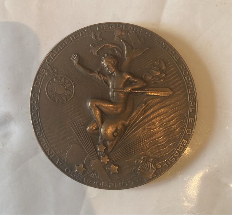 Medalha de bronze linha de navegação Portugal Brasil (1953)