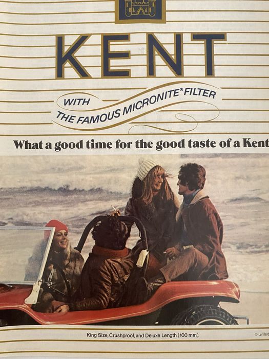 Anúncio Vintage de Cigarros Kent - 1972