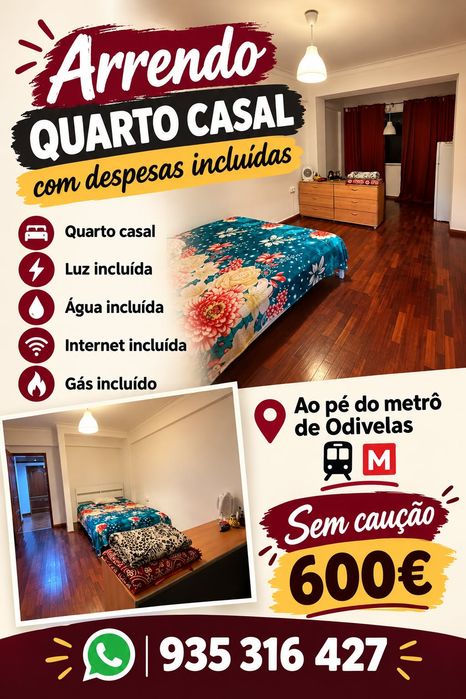 Quarto de casal em Odivelas