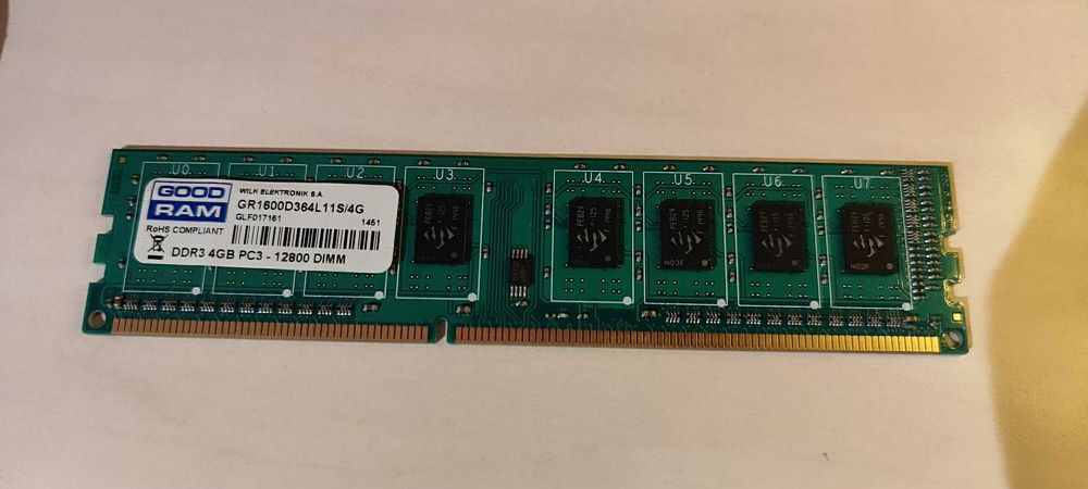 Pamięć 4GB DDR3 PC3-12800 1600MHz do PC