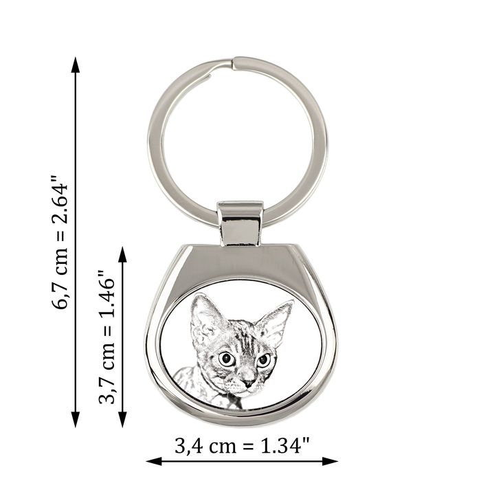 Devon Rex brelok ze zdjęciem kota Art-Dog
