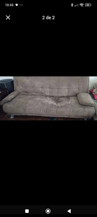 Sofá cama castanho