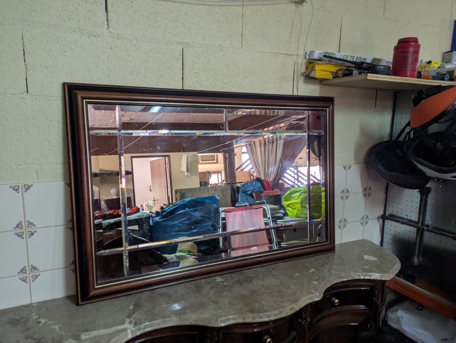 Espelho decorativo Retangular com moldura Clássica