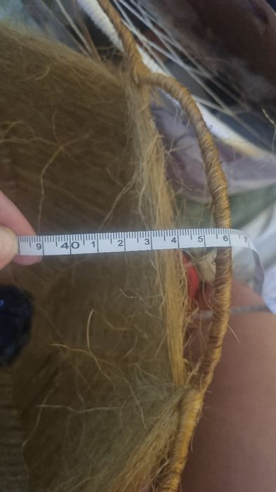 Abażur klosz sznurkowy PRL boho