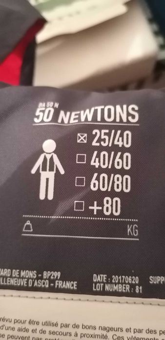Colete de ajuda flutuação ITIWIT - 25-40kg - Como novo
