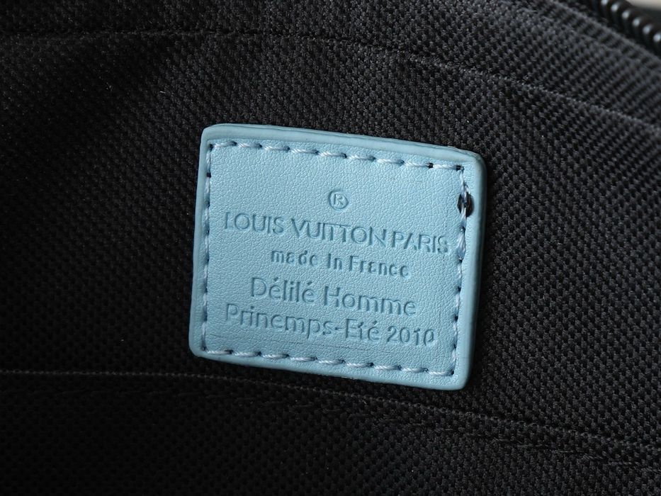 Louis Vuitton trio messenger 3v1 сумка голубая мужская кожаная