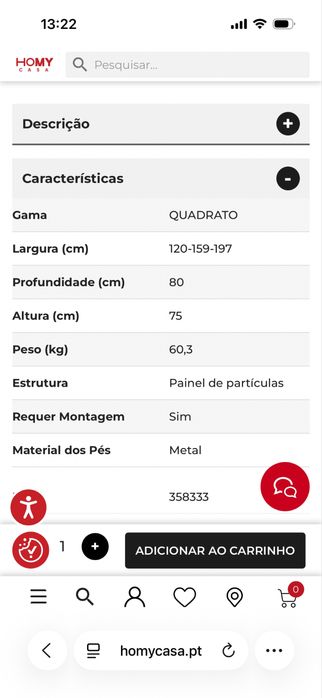 Mesa de Jantar Extensivel