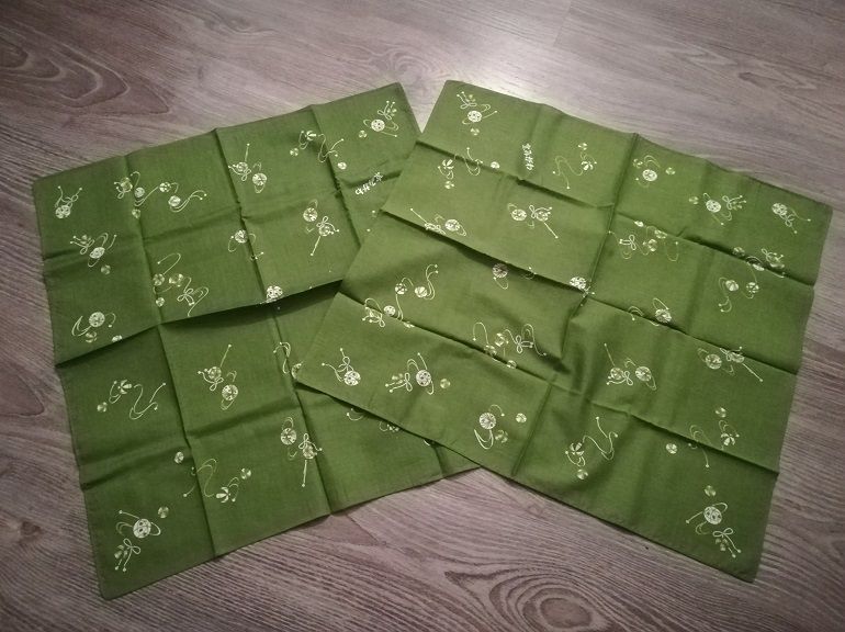 oryginalne azjatyckie chusteczki z Singapuru 48x50 cm - 2 szt. NOWE!!