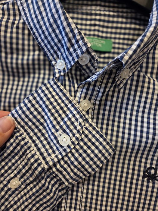 Koszula chłopięca w kratkę BENETTON 150 cm