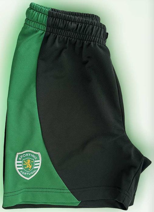 Calção de Criança Sporting Preto/Verde, como Novo