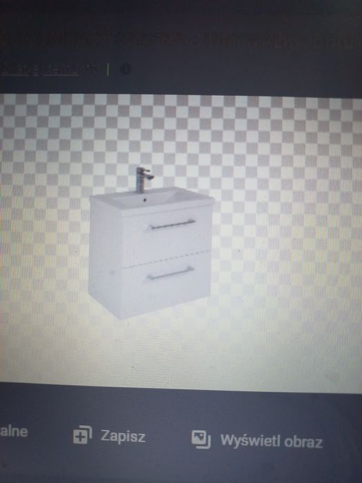 Podwieszana umywalka z szafka -AQUAFORM FRAME 60 2S biała gat.1