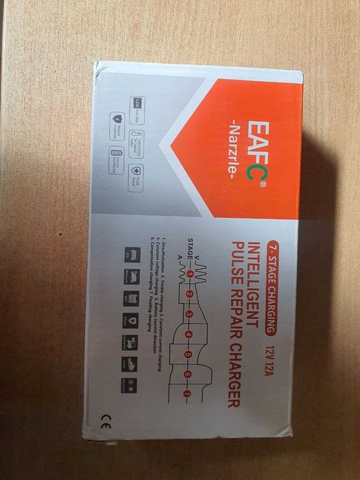 Зарядное устройство EAFC 12 В 24 В 12 А 10 А.  7-ступенчатая импульсная AGM, GEL, WET,