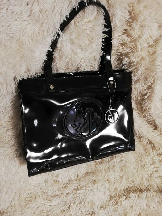 torebka Armani Jeans lakierowana czarna