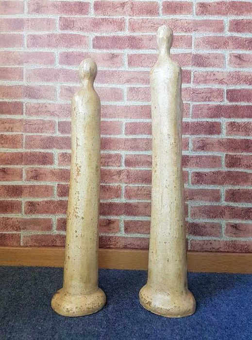 Estatueta família adereço cerâmica decoração