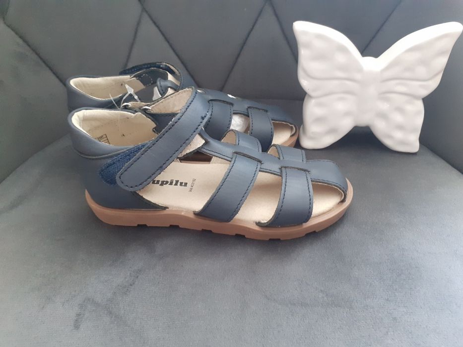Nowe sandały sandałki 27 letnie lato buty buciki rzep rzepy skóra skórzane certyfikat