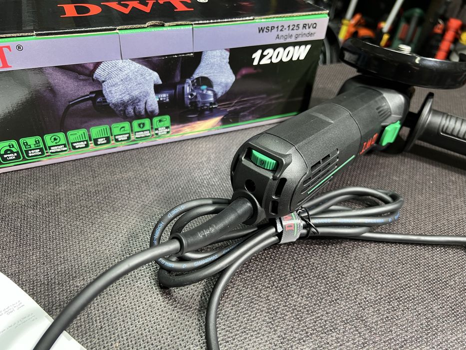 Болгарка DWT WSP12-125 RVQ Плавный пуск 1200 Вт Стабилизация оборотов