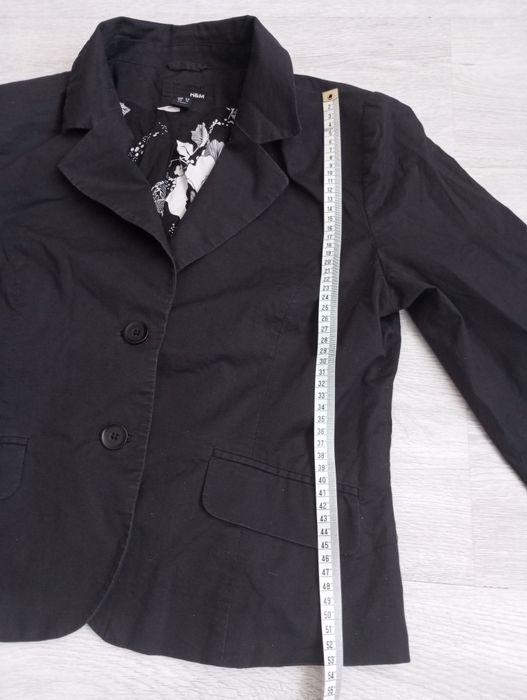 Czarna marynarka 3/4 rękaw h&m roz 44