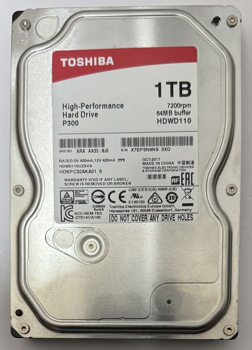 HDD TOSHIBA 1 Tb - 1200 грн.