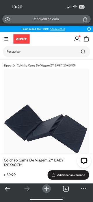Cama viagem + colchão zippy