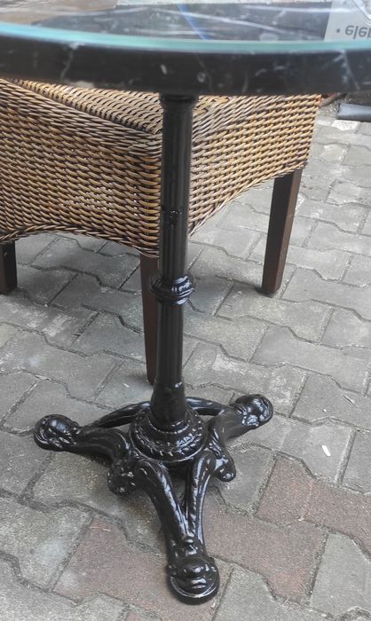 Komplet zestaw mebli ogrodowych mosiężny stół marmur