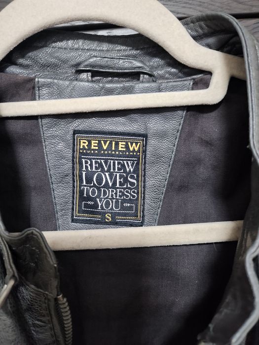 Skórzana skóra kurtka firmy REVIEW , rozmiar S