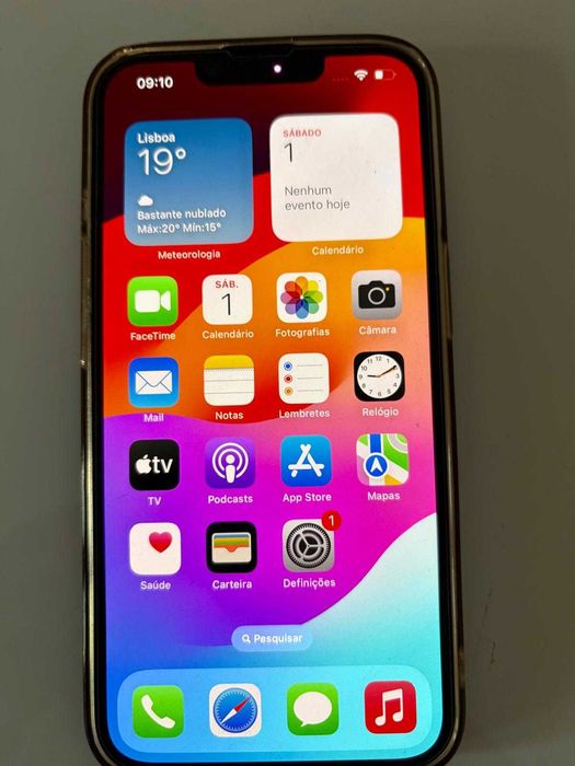 Iphone 14, como novo, com cabo usb-c, capa e película