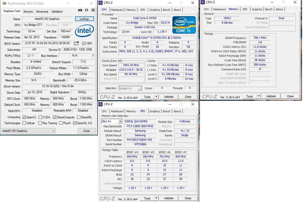 HP Compaq ELITE 8300 USDT i5-3470S, 256 GB SSD, 8GB RAM DDR3