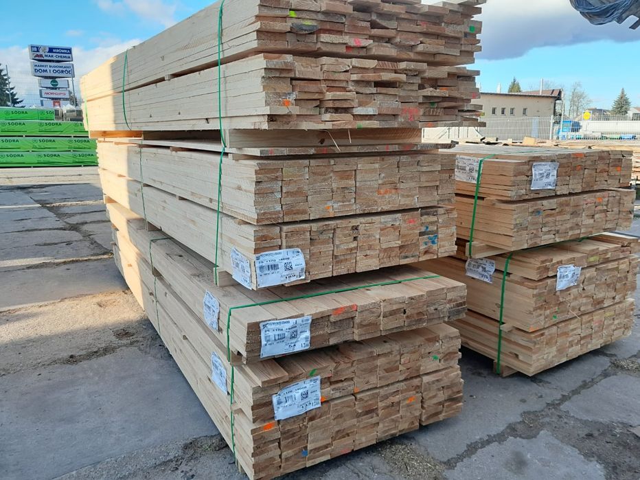 Deska sosna 25x120x4000 mm mokra, szorstka