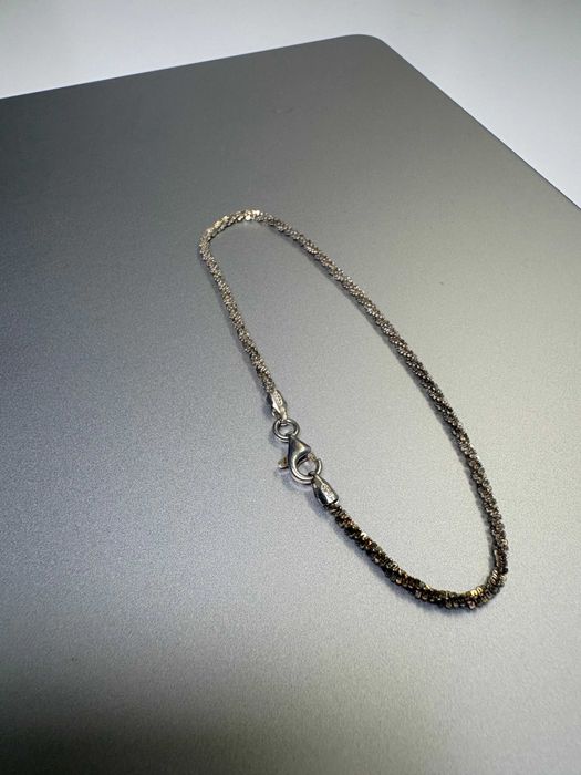Bransoletka srebro 925 - łańcuszek, delikatna, skręcana