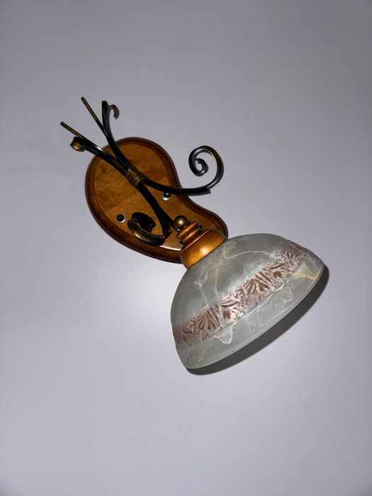 Drewniany plafon rustykalny lampa sufitowa w stylu retro - kpl. 4 szt.