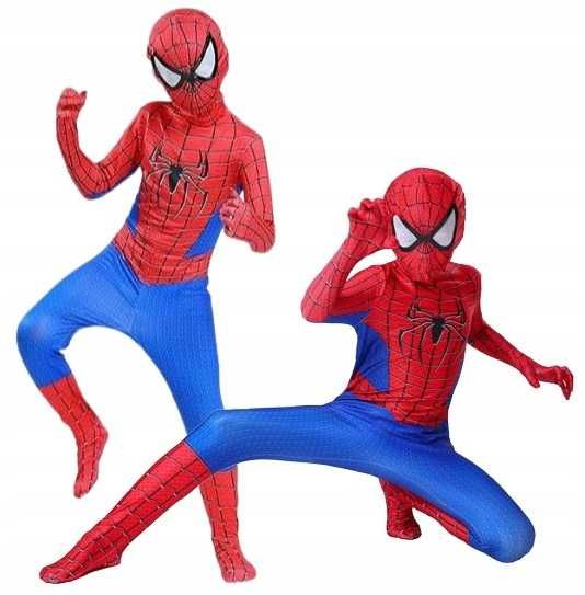 Strój przebranie KOSTIUM SPIDERMAN karnawał halloween 146-152cm K646