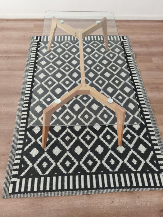Mesa rectangular de Centro em vidro - L110 x H60 x P 45