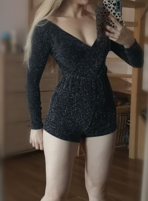 Kombinezon spodenki błyszczący sylwester S lub XS