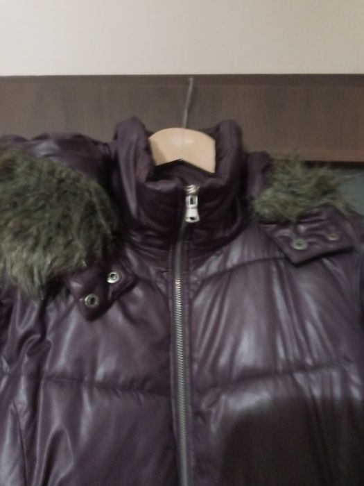 Kurtka pikowana Orsay M fiolet prosta kaptur