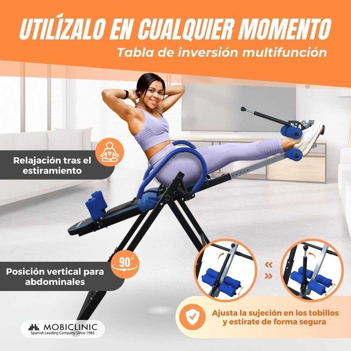 Inversion table, Foldable, 180° tilt, Up to 120 kg