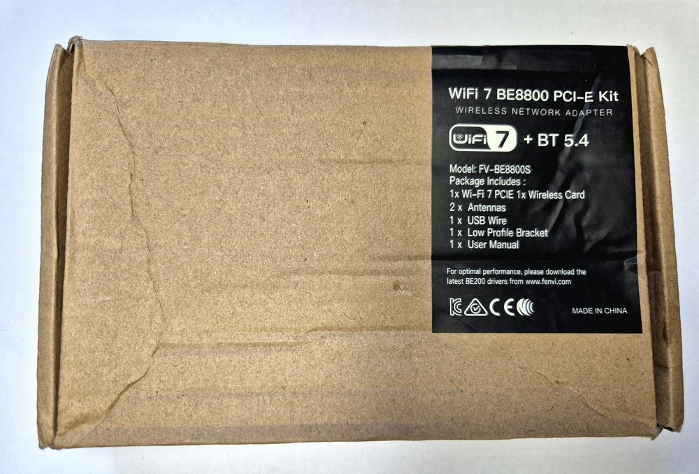 Мережевий адаптер Fenvi FV-BE8800S WiFi 7, BT 5.4.