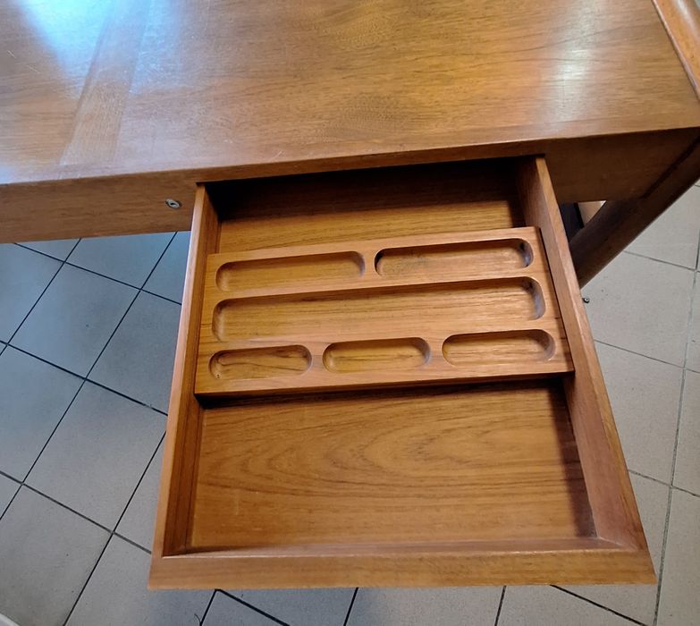 Duże biurko tekowe styl mid-century modern  98/200/ 78