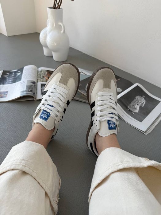 НОВИНКА ‼️ кросівки Adidas Samba OG White / Black , жіночі кросівки