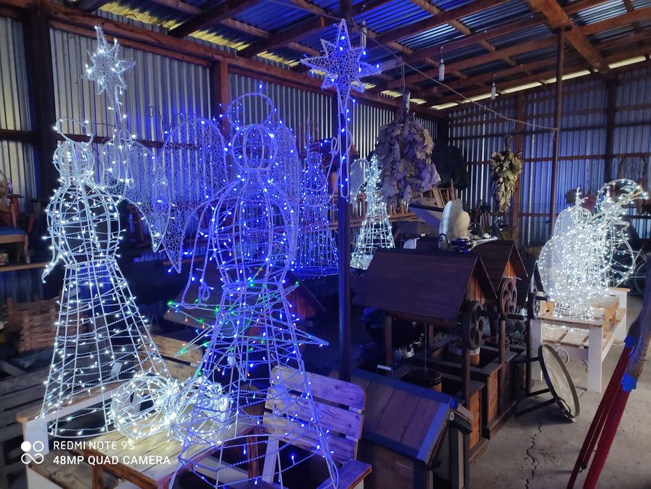 Новорічні олені. Ангели. Сніговики. Санки. Зірочки. Шари. Ялинки.