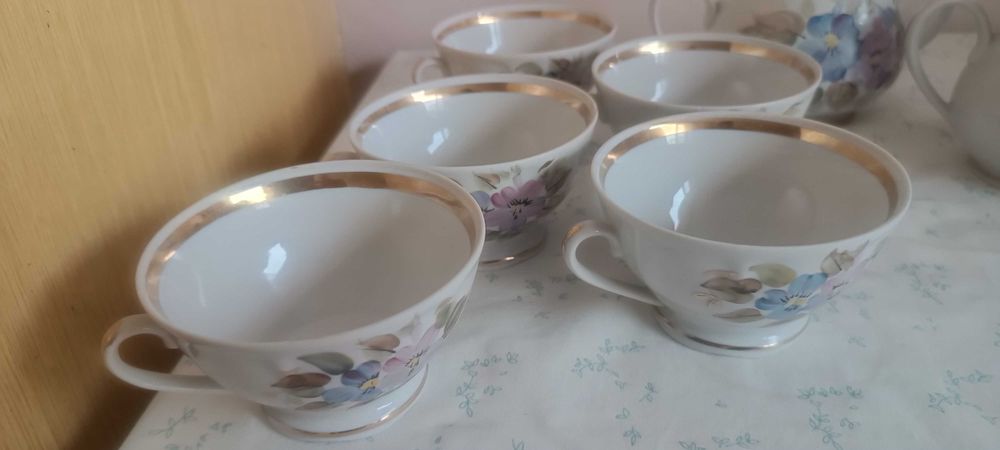 Чайний сервіз Кремгэс з росписом Сирень СССР Вінтаж