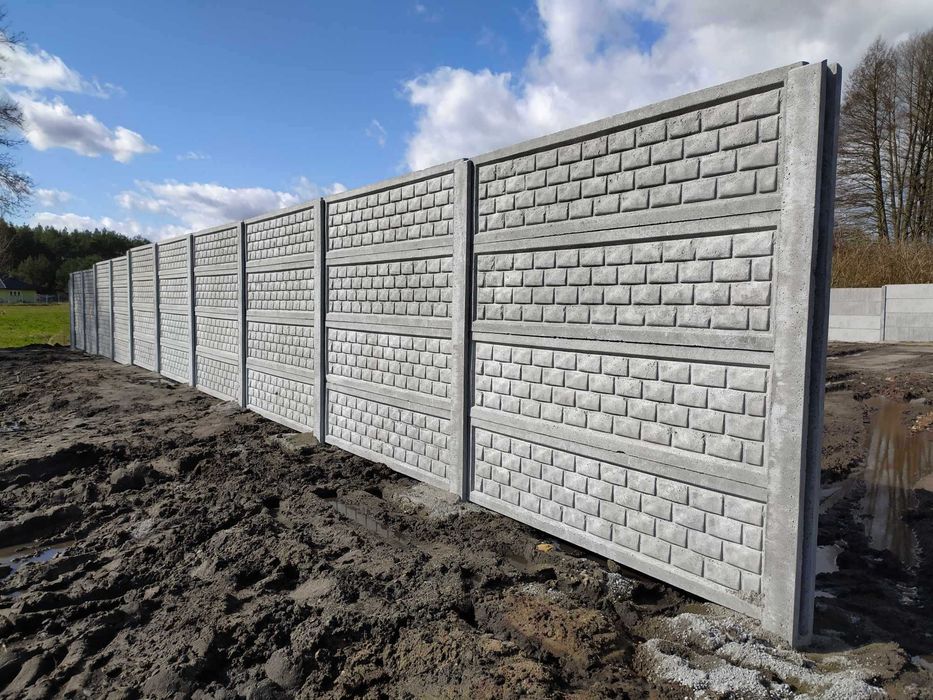 Ogrodzenie betonowe płyty betonowe płyty ogrodzeniowe płot