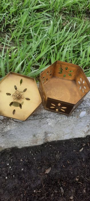 Коробка шкатулка курильниця для благовоній вінтаж бронза