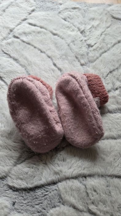 Niechodki skarpety sweterkowe kapcie pepco 20 różowe i białe