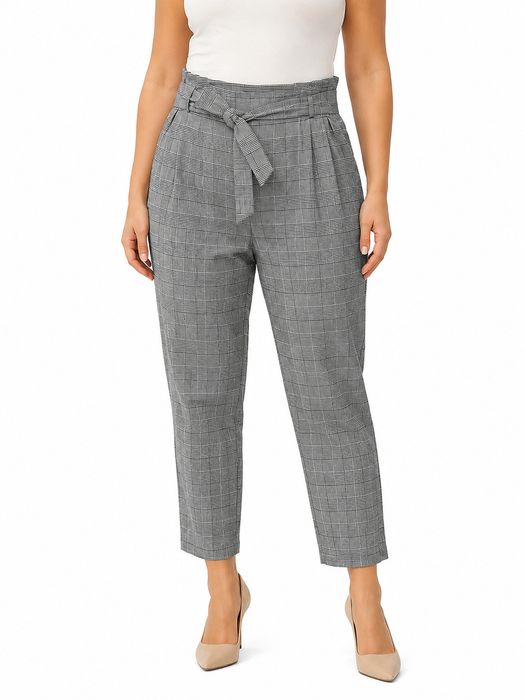Spodnie Plus Size Srebrzystoszare XXL 44