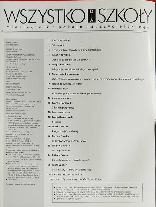 Wszystko dla szkoły, nr 11/2011, listopad 2011, Kazimierz Sprawiedliwy