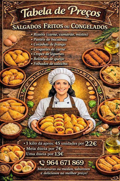 Salgadinhos caseiros