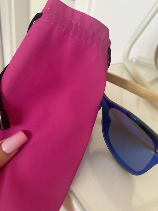 Nowe okulary przeciwsłoneczne uv drewno etui